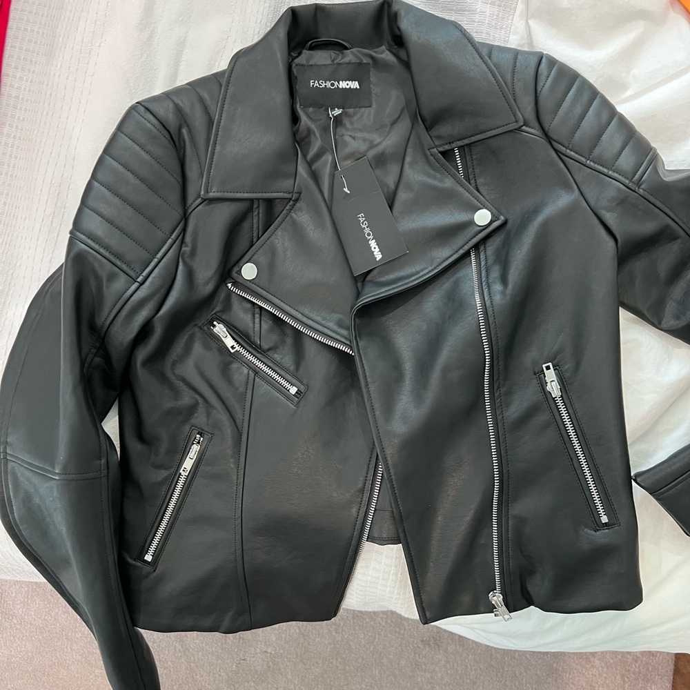 Fashion Nova faux leather Moto Jacket